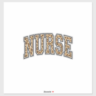 Sticker Chemise universitaire vintage infirmière léopard D