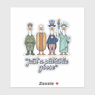 Sticker Chemise vectorielle vintage à la lineup d'oie patr