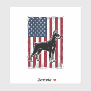 Sticker Chemise vectorielle vintage avec drapeau de chien