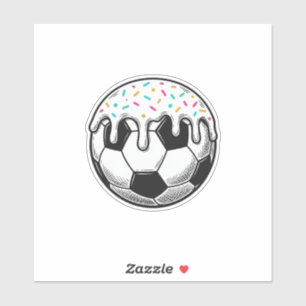 Sticker Chemise Vintage Balle de Football avec Glaçage qui