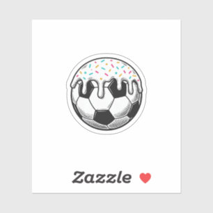 Sticker Chemise Vintage Balle de Football avec Glaçage qui
