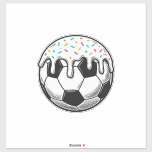 Sticker Chemise Vintage Balle de Football avec Glace qui D