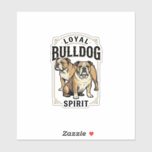 Sticker Chemise Vintage Bulldog Twin Bulldogs Gravure Tee_