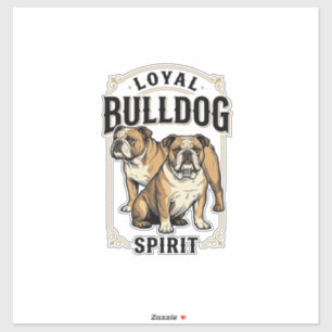 Sticker Chemise Vintage Bulldog Twin Bulldogs Gravure Tee_