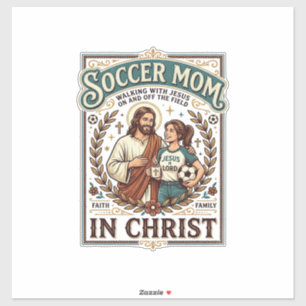 Sticker Chemise Vintage Jésus Volleyball Softball Football