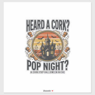 Sticker Chemise Vintage Maison Hantée Halloween Cork Pop_1