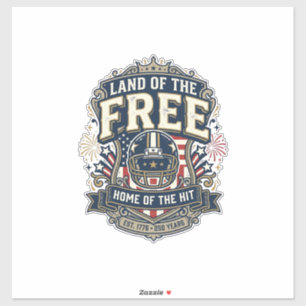 Sticker Chemise Vintage Patriotique Football Terre des Lib