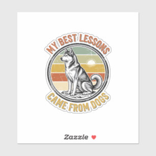 Sticker Chemise vintage pour amoureux de chiens avec gravu