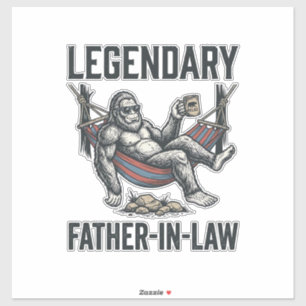 Sticker Chemise Vintage Sasquatch Beau-Père Légendaire De