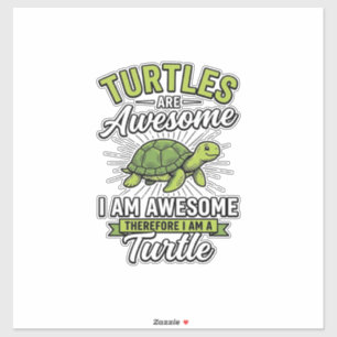 Sticker Chemises drôles de tortues vintage sont géniales_1