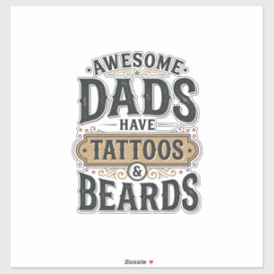 Sticker Chemises Vintage pour Papas Géniaux avec Tatouages