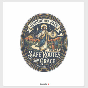 Sticker Chemisier de conducteur d'autobus Jésus travailleu