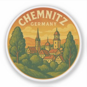 Sticker Chemnitz Allemagne Art Scénique