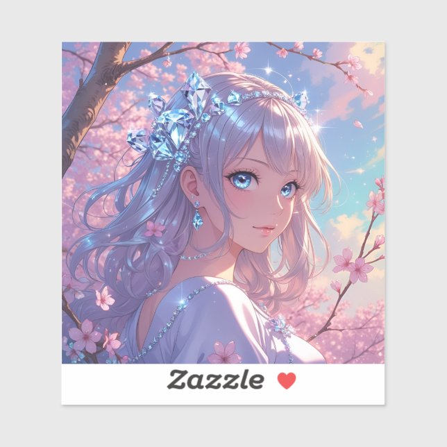 Sticker Cherry Blossom Princess (Feuille)