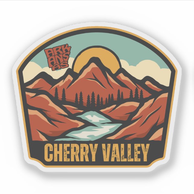 Sticker Cherry Valley, Arkansas  (Devant)