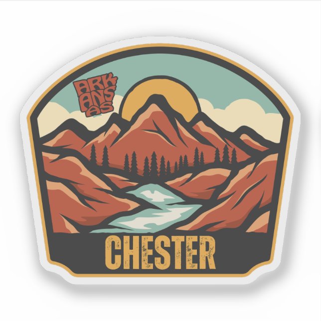 Sticker Chester, Arkansas  (Devant)