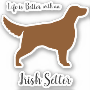 Sticker Chestnut Irlandais Setter Chien Silhouette Vinyl S