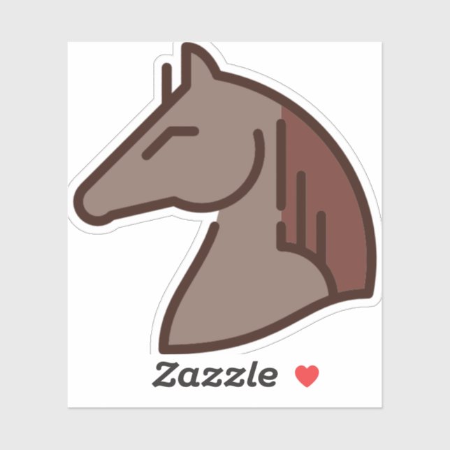 Sticker cheval (Feuille)