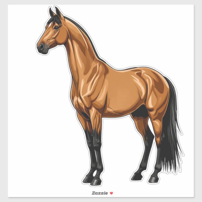 Sticker Cheval audacieux (Feuille)