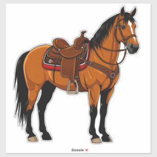 Sticker Cheval brun élégant