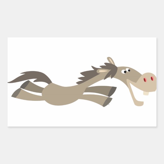 Sticker Cheval Cartoon Doux (Devant)