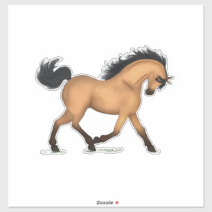 Sticker Cheval en peau de sabot Trotting Pony Decal équest