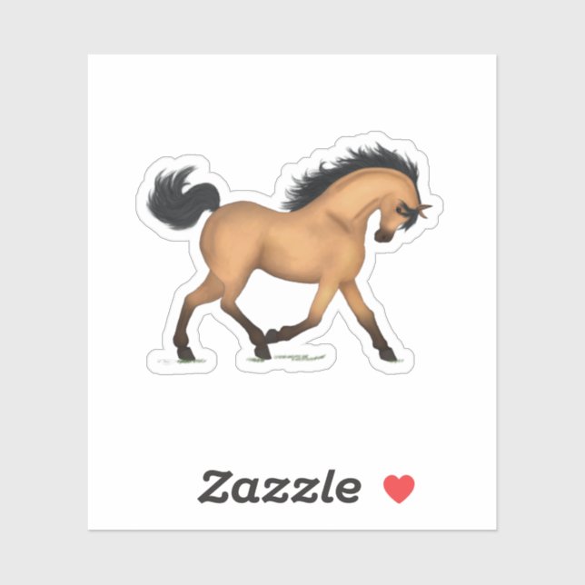 Sticker Cheval en peau de sabot Trotting Pony Decal équest (Feuille)