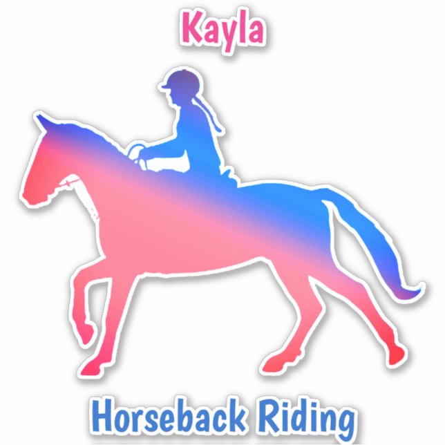 Sticker Cheval fille (Devant)