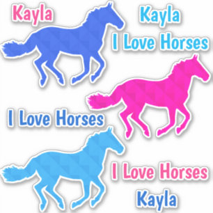 Sticker Cheval fille