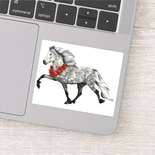 Sticker Cheval Islandais Noël