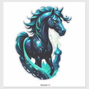 Sticker Cheval Mystique à Crinière Étoilée
