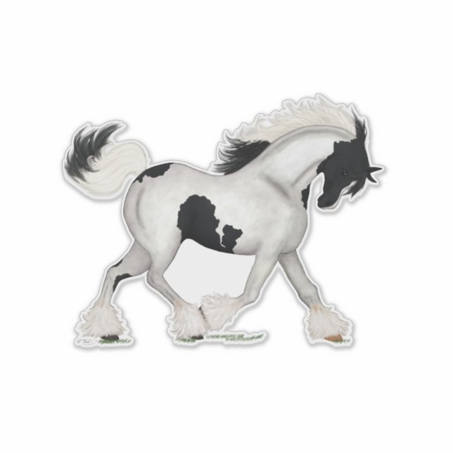 Sticker Cheval Pinto Pony (Devant)