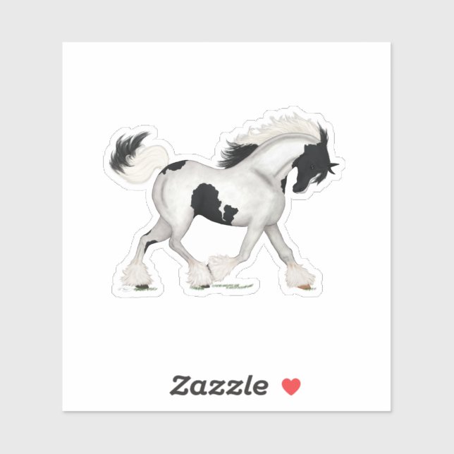 Sticker Cheval Pinto Pony (Feuille)