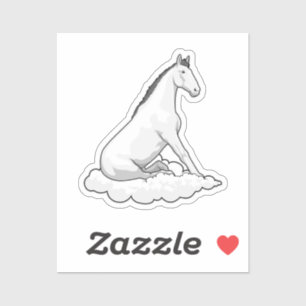 Sticker Cheval sur nuage