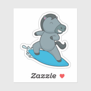 Sticker Cheval Surfer Sports nautiques