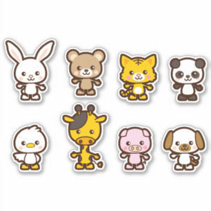 Sticker chevalet de vinyle pour animaux mignons