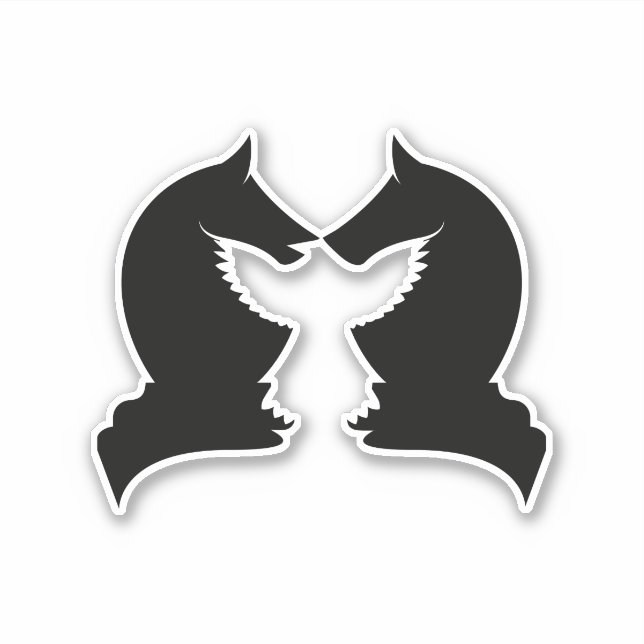 Sticker Chevaliers d'échecs et aigle (Devant)