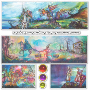 STICKER CHEVALIERS MÉDIÉVAUX HORSEBACK, CHEVALIER, DIABLE,