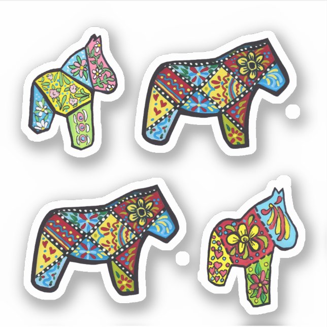 Sticker chevaux patchwork (Devant)