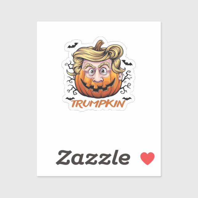 Sticker Cheveux drôle de Citrouille Halloween Boo - Humour (Feuille)