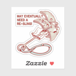 Sticker Chèvre de Castoon sur une planche de surf