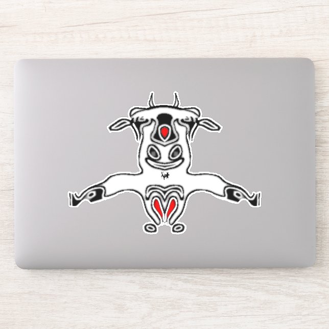 Sticker Chèvre heureuse (Ordinateur)