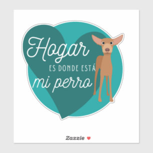 Sticker Chez moi, mon chien est espagnol