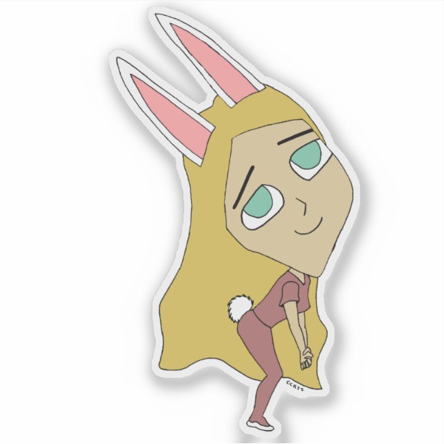 Sticker chibi bunnygirl (Devant)