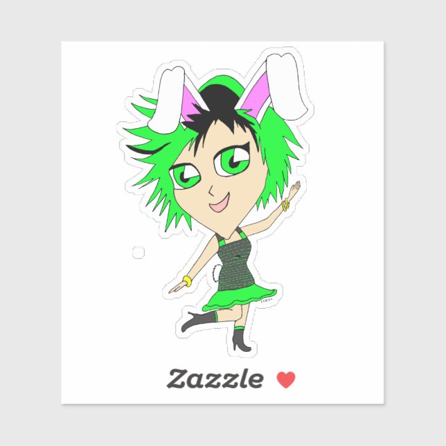 Sticker chibi bunnygirl (Feuille)