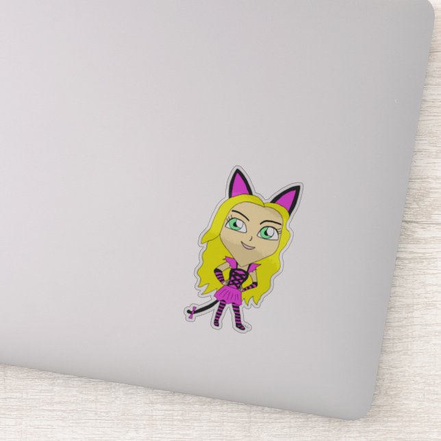 Sticker chibi catgirl (Détail)