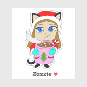 Sticker chibi catgirl