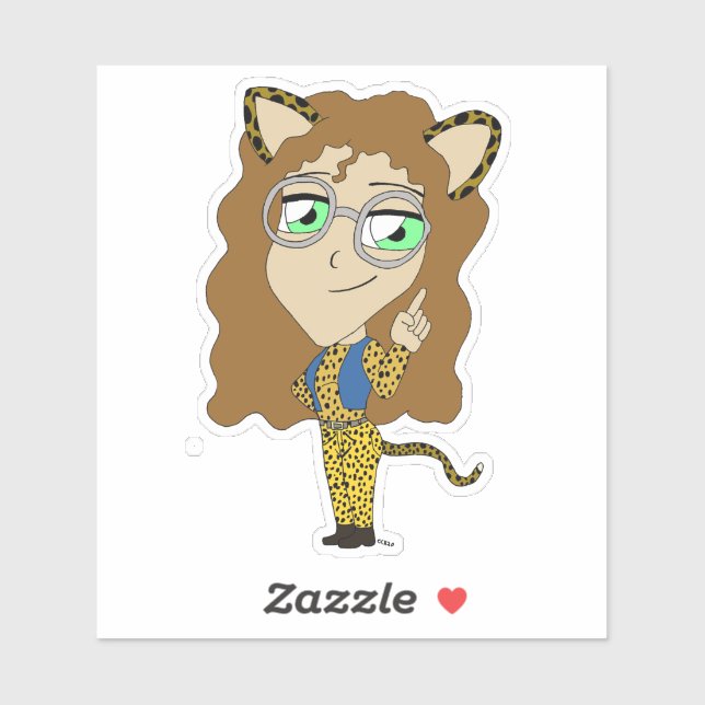 Sticker chibi catgirl (Feuille)