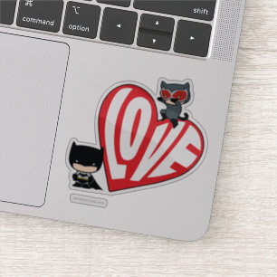 Sticker Chibi Catwoman rebondit sur Batman
