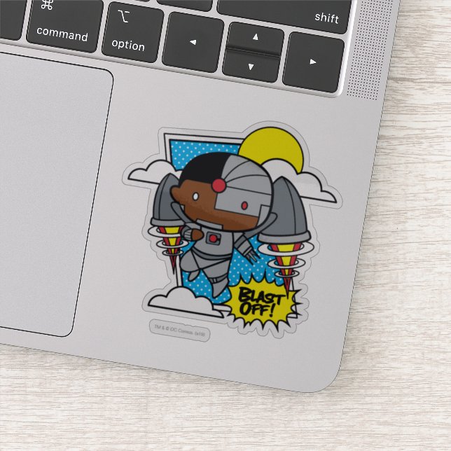 Sticker Chibi Cyborg S'Est Éteint ! (Détail)